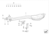 Diagram for 1992 BMW 325is Exhaust Pipe - 18101737491