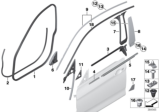 Diagram for BMW 330i GT xDrive Door Seal - 51767289924