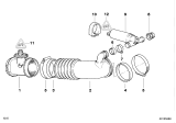 Diagram for 1994 BMW 540i Air Intake Coupling - 13711747994