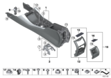 Diagram for BMW X3 Center Console Base - 51166818594