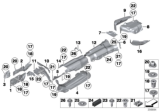 Diagram for BMW 535i GT Exhaust Heat Shield - 51487185246