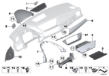 Diagram for 2013 BMW X1 Steering Column Cover - 51452991427