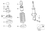 Diagram for 1994 BMW 525i Shock Absorber - 33522226592