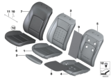 Diagram for BMW ActiveHybrid 5 Seat Cushion Pad - 52107310120