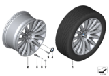 Diagram for BMW 535i GT xDrive Alloy Wheels - 36116775404