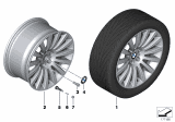 Diagram for 2014 BMW 550i GT xDrive Alloy Wheels - 36116775404