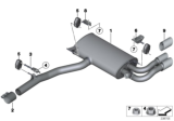 Diagram for BMW X3 Exhaust Resonator - 18307646096