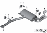 Diagram for 2012 BMW X3 Muffler - 18307646096