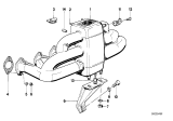 Diagram for BMW 735iL Intake Manifold Gasket - 11611726016