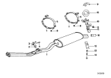 Diagram for BMW 325i Exhaust Resonator - 18101705783