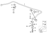 Diagram for 1993 BMW 525i Sway Bar Link - 31351130075