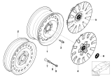 Diagram for 2001 BMW 320i Wheel Cover - 36136768523