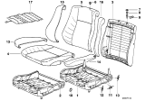 Diagram for 1994 BMW 750iL Seat Cushion Pad - 52101938160