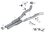 Diagram for BMW 650i Exhaust Pipe - 18307629377