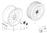 Diagram for 1997 BMW 740iL Alloy Wheels - 36111092970