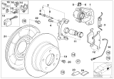 Diagram for 1994 BMW 850Ci Brake Caliper - 34211160329