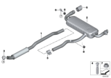 Diagram for BMW X2 Exhaust Resonator - 18309494190