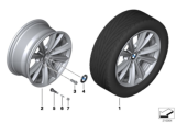 Diagram for 2012 BMW ActiveHybrid 5 Alloy Wheels - 36116780720