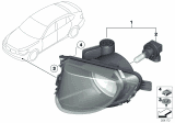 Diagram for 2012 BMW 550i GT xDrive Fog Light - 63177199620