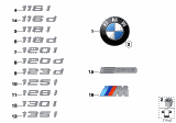 Diagram for 2010 BMW 128i Emblem - 51147166445