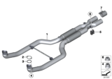 Diagram for BMW M5 Exhaust Resonator - 18307848140