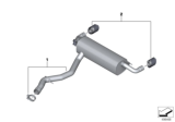 Diagram for 2020 BMW 330i Exhaust Resonator - 18302464496