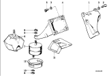 Diagram for 1983 BMW 528e Engine Mount Bracket - 11811127362