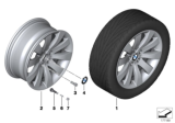 Diagram for BMW 535i GT Alloy Wheels - 36116777777