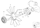 Diagram for 2003 BMW 745i Fan Blade - 17417504732