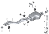Diagram for BMW Z4 Exhaust Resonator - 18307591462