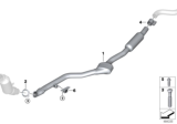 Diagram for 2015 BMW 320i Exhaust Pipe - 18308611916