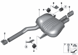 Diagram for 2011 BMW 528i Exhaust Pipe - 18307646923