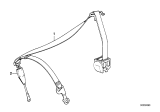 Diagram for 1988 BMW 325i Seat Belt - 72111935611