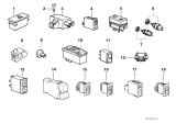 Diagram for BMW 850Ci Hazard Warning Switches - 61311374220