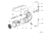 Diagram for BMW 320i Mass Air Flow Sensor - 13621730033