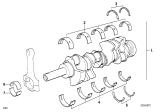 Diagram for BMW 840Ci Crankshaft Thrust Washer Set - 11211702150