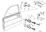 Diagram for 1980 BMW 528i Door Lock Cylinder - 51211836433