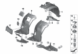 Diagram for 2013 BMW 328i xDrive Fender Splash Shield - 51718047460