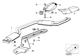 Diagram for 1982 BMW 733i Exhaust Pipe - 18121246332