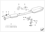 Diagram for 1993 BMW 318i Exhaust Pipe - 18101728581