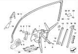 Diagram for 1998 BMW M3 Window Regulator - 51331977609