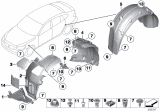 Diagram for 2010 BMW 550i GT Fender Splash Shield - 51717193507