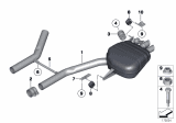 Diagram for BMW 640i xDrive Muffler Hanger Straps - 18307605460