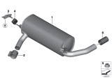 Diagram for 2014 BMW 320i xDrive Tail Pipe - 18307627142