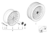 Diagram for 2003 BMW 540i Alloy Wheels - 36111092209