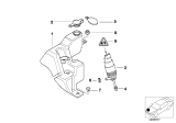 Diagram for 2003 BMW 530i Washer Reservoir - 61668361443