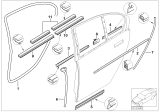 Diagram for 2007 BMW 750Li Weather Strip - 51357004533