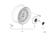 Diagram for 1995 BMW 530i Wheel Cover - 36131180113