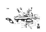 Diagram for 1971 BMW 2002 Intake Manifold Gasket - 11619065693