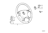 Diagram for 1990 BMW 735iL Steering Wheel - 32331158707